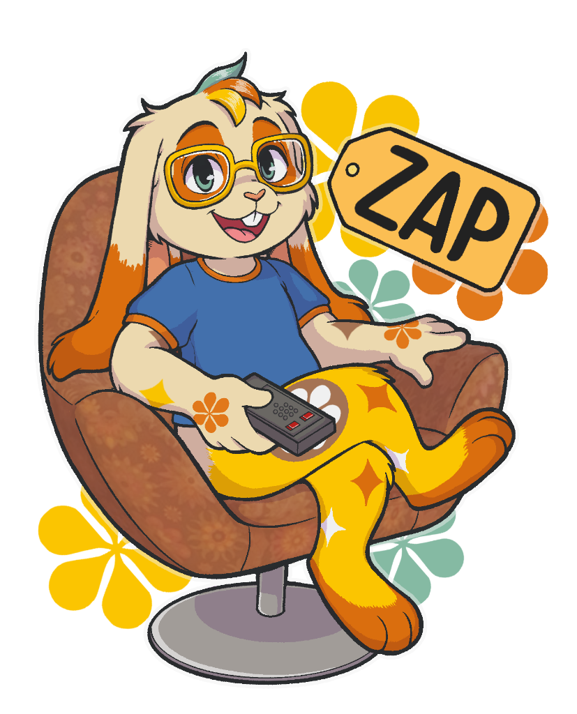 Zap the Bunny Badge